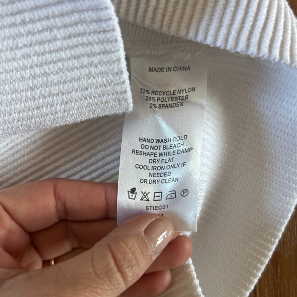 Quince Cream Ribbed Square-Neck Tank - Picture 2 of 5